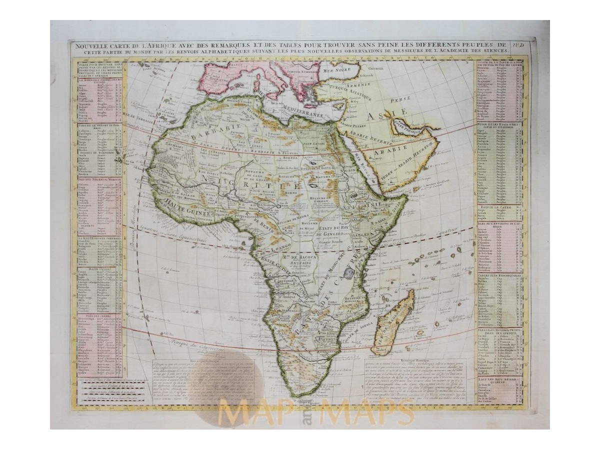 Africa Old Map Nouvelle Carte Dafrique By Chatelain 1719